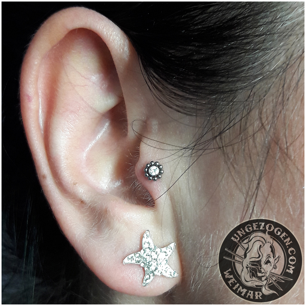 Ucult Leuchtender Ohr-Tunnel 10mm - LED Ohrschmuck Mit Batterien